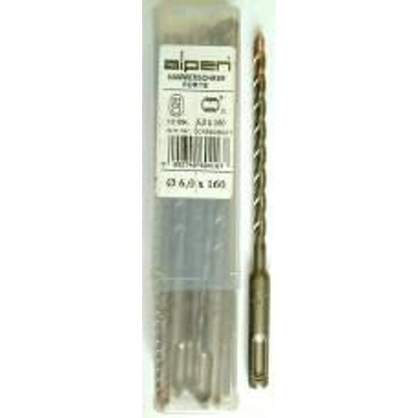 Alpen SDS Plus Hammer Drill Bit Set - 6mm x 160mm - Concrete Masonry Drilling - Chavda.com