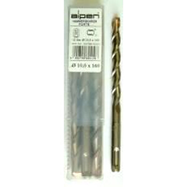 Alpen SDS Plus Hammer Drill Bits 10mm - Masonry Drill Bit Set - 10x160mm - Concrete Brick Stone Drilling Tools