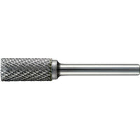 TC Rotary Burr 6mm Cylinder Shape for Hard Metals - Cylindrical Carbide Rotary File, Front Cut.