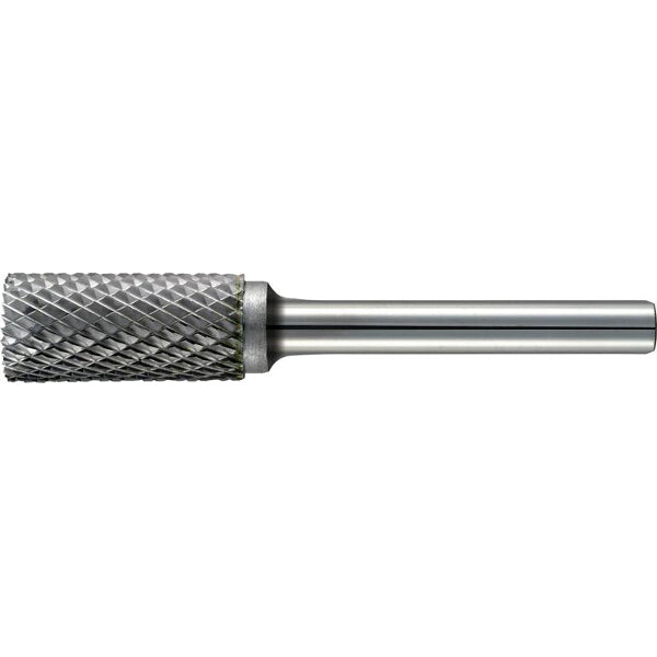 TC Rotary Burr 6mm Cylinder Shape for Hard Metals - Cylindrical Carbide Rotary File, Front Cut.