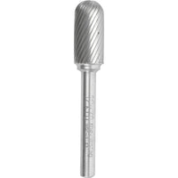 Tungsten Carbide Rotary Burr - 12mm Ball Nose - Hard Metal Grinding, Carving, Deburring Tool. Premium TC Burr for Metalworking