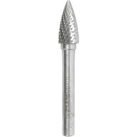TC Rotary Burr 10mm Arc Pointed Nose - Hard Metal Carving, Grinding, Deburring Tool