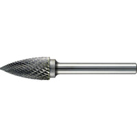 Carbide Rotary Burr - 12mm Arc Pointed Nose - Metal Grinding, Deburring, Engraving Tool