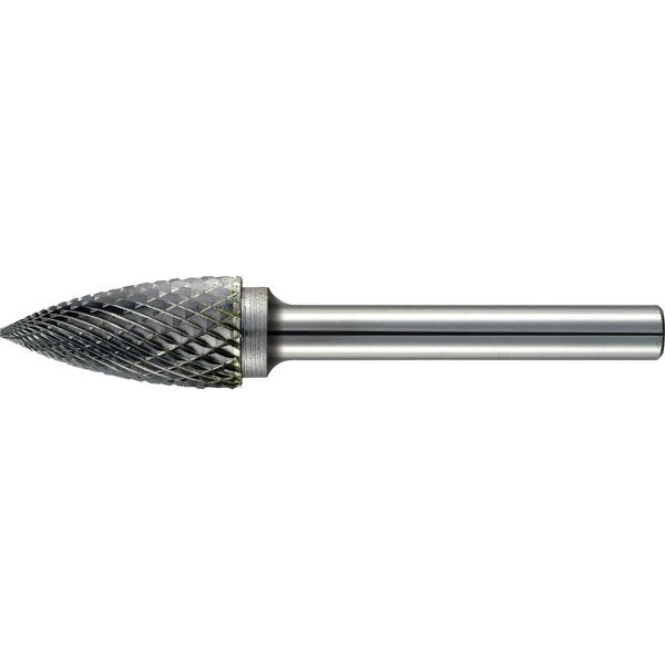 Carbide Rotary Burr - 12mm Arc Pointed Nose - Metal Grinding, Deburring, Engraving Tool