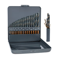 Drill Bit Set: 19 Piece Metal Case, Sizes 1-10mm, Extra 1-6mm Bits Included - Premium Quality for Professional Use