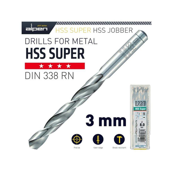 HSS SUPER DRILL BIT 3MM BULK