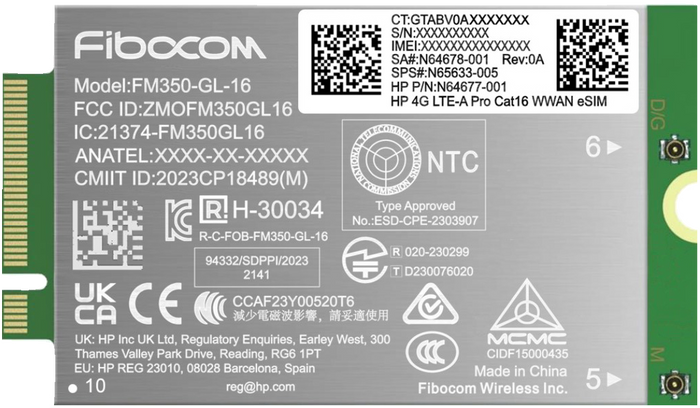 HP 4G LTE-Advanced Pro WWAN-AM5R3AA