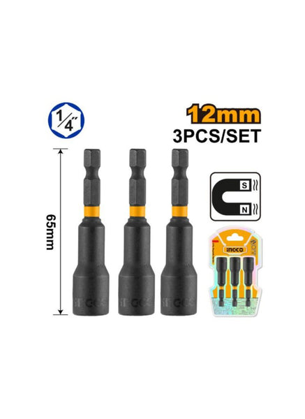 INGCO ACC NUT SETTER MAGNETIC 12MM 3PCS AMN1231