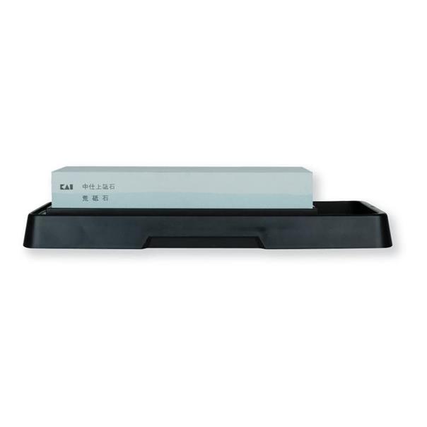 KAI Whetstone: 400/1000 Grit Combination Knife Sharpening Stone with Rubber Tray - Coarse & Fine Sharpening for Kitchen Knives