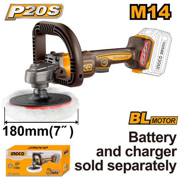 INGCO 20V ANGLE POLISHER 180MM