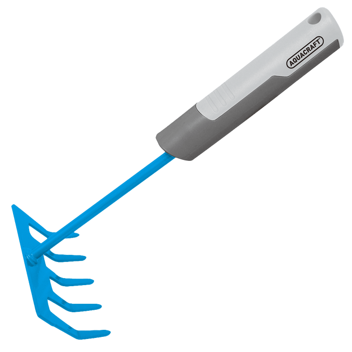 Aquacraft Hand Soil Rake - Gardening Tool for Leveling and Raking Soil