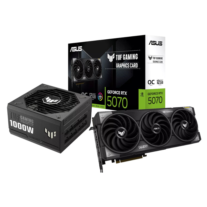 Asus TUF Gaming GeForce RTX 5070 OC Edition and 1000W 80 PLUS Gold Modular Power Supply Bundle -ASUS_CC_BUN_3 ASUS