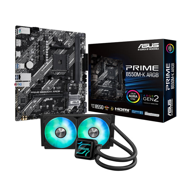 Asus PRIME B550M-K ARGB AM4 and Asus Prime LC 240 ARGB Liquid CPU Cooler Bundle-ASUS_CC_BUN_6