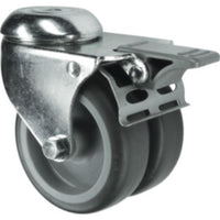 Atlas Workholders BRAKED SWIVEL BOLT HOLE75mm TWIN RUBBER