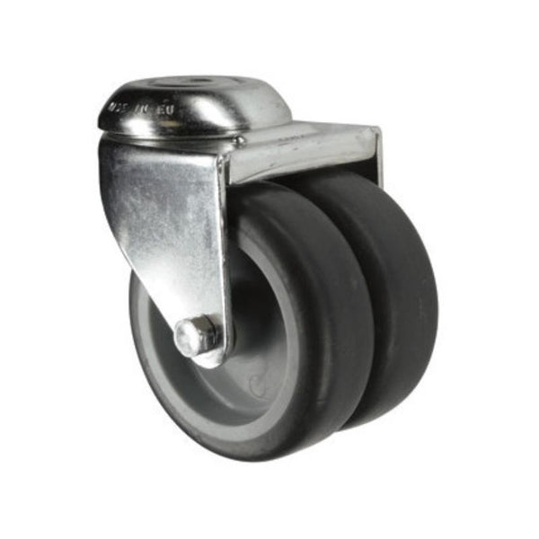 Atlas Workholders SWIVEL BOLT HOLE 75mmTWIN RUBBER TYRE