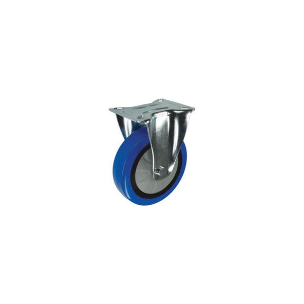 Atlas Workholders FIXED PLATE 75mm BLUE RUBBER TYRE