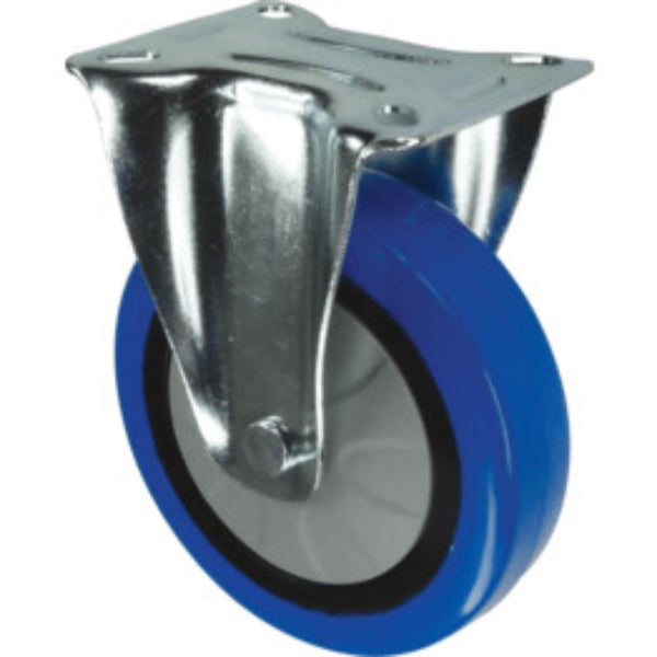 Atlas Workholders FIXED PLATE 100mm BLUE RUBBERTYRE