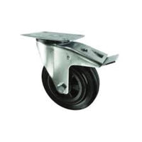 Atlas Workholders BRAKED SWIVEL PLATE 200mmRUBBER TYRE; POLY CENTRE