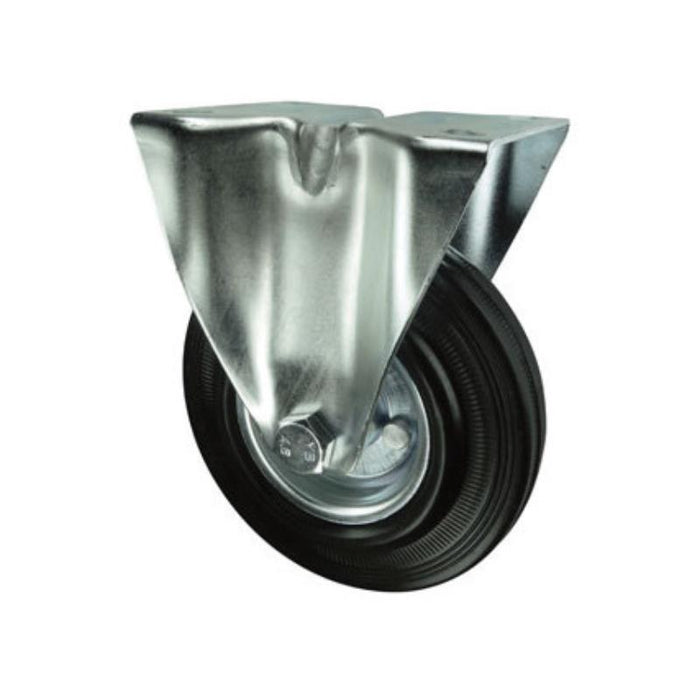 Atlas Workholders FIXED PLATE 100mm RUBBERTYRE; STEEL CENTRE