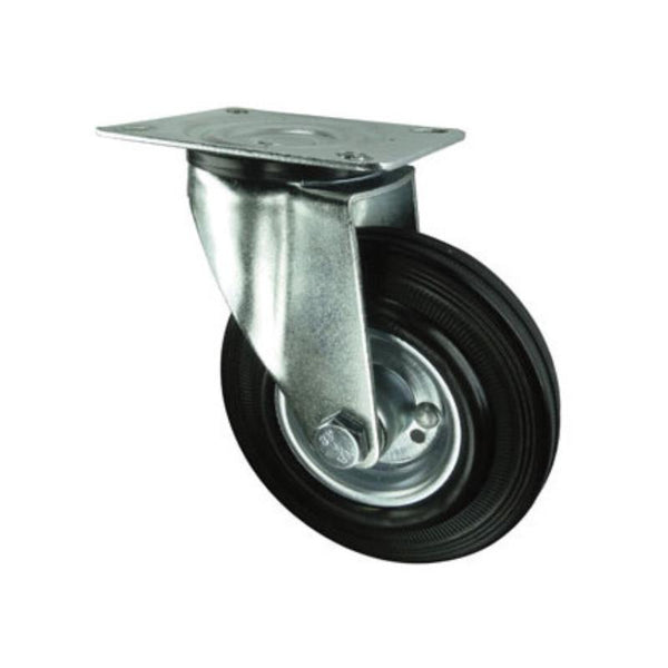 Atlas Workholders SWIVEL PLATE 100mm RUBBERTYRE; STEEL CENTRE