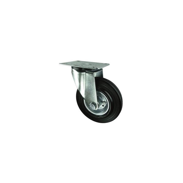 Atlas Workholders SWIVEL PLATE 125mm RUBBERTYRE; STEEL CENTRE