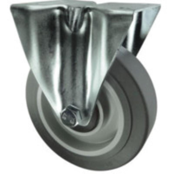 Atlas Workholders FIXED PLATE 80mm GREY RUBBER TYRE