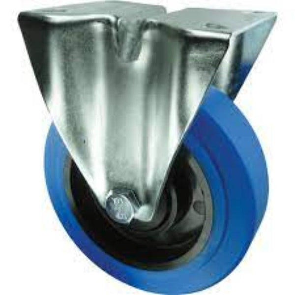 Atlas Workholders FIXED PLATE 160mm BLUE RUBBERTYRE