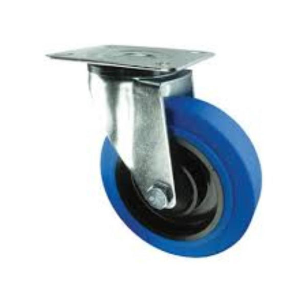 Atlas Workholders SWIVEL PLATE 80mm BLUE RUBBERTYRE