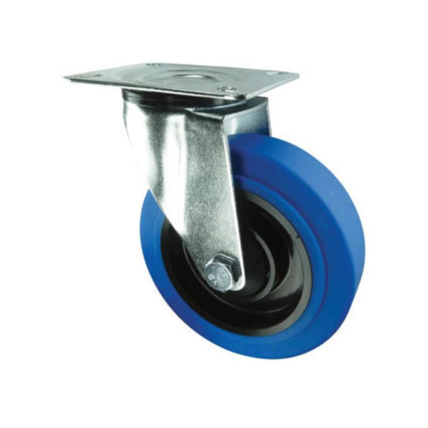 Atlas Workholders SWIVEL PLATE 125mm BLUE RUBBERTYRE