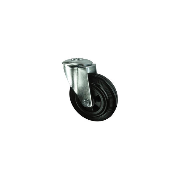 Atlas Workholders SWIVEL BOLT HOLE 200mmRUBBER TYRE; STEEL CENTRE