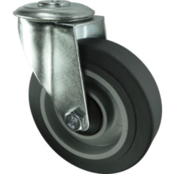 Atlas Workholders SWIVEL BOLT HOLE 80mm GREY RUBBERTYRE