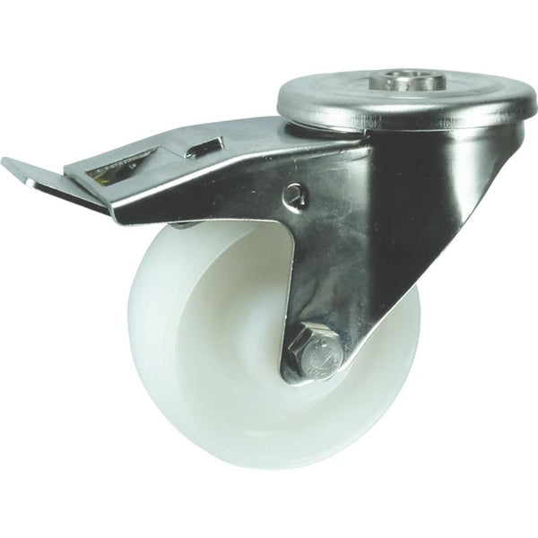 Atlas Workholders SS BRAKED SWIVEL BOLT HOLE 80mmNYLON