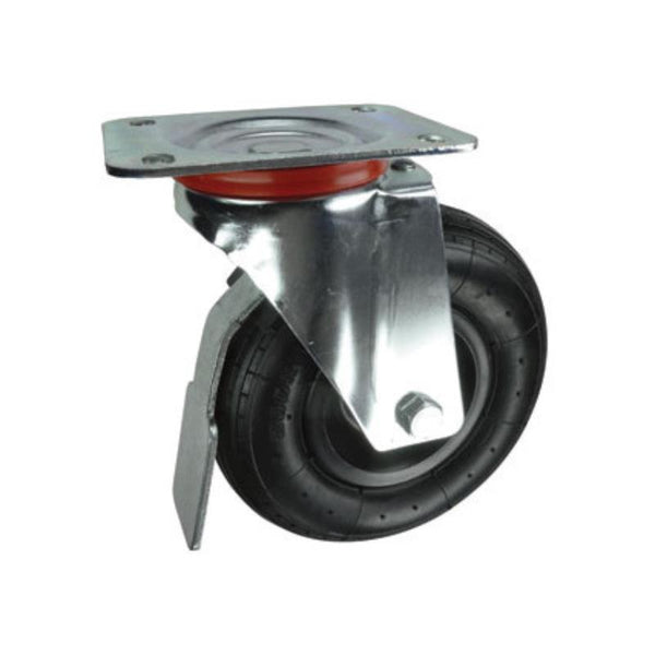 Atlas Workholders BRAKED SWIVEL PLATE 200mmPNEUMATIC TYRE