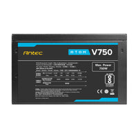 Antec ATOM V750 Non-Modular Black Power Supply Unit (PSU) - High Efficiency PC Power Supply