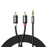 UGREEN AV116 RCA to AUX 3.5mm Audio Cable 1M - Black-AV116-10749