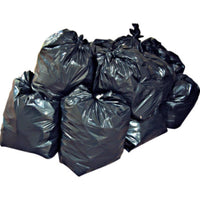 Pile of Black Trash Bags - Heavy Duty Compactor Sacks - 100 Pack - Black Plastic Garbage Bags