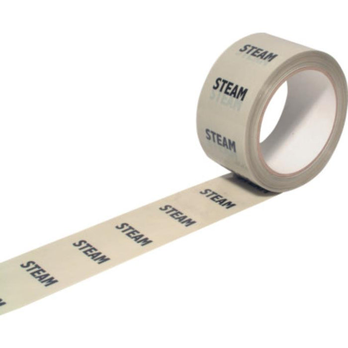 Cromwell Steam Pipeline Identification Tape 50mm x 33m - High Visibility Labeling
