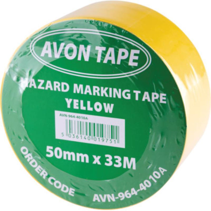 Avon 50mm x 33m YELLOW HAZARD MARKINGTAPE