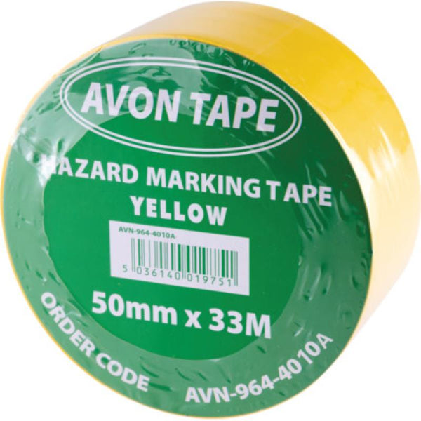 Avon 50mm x 33m YELLOW HAZARD MARKINGTAPE