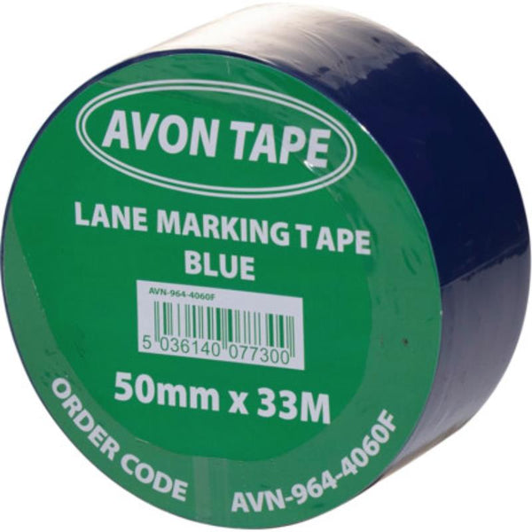 Avon 50mm x 33m BLUE HAZARD MARKINGTAPE