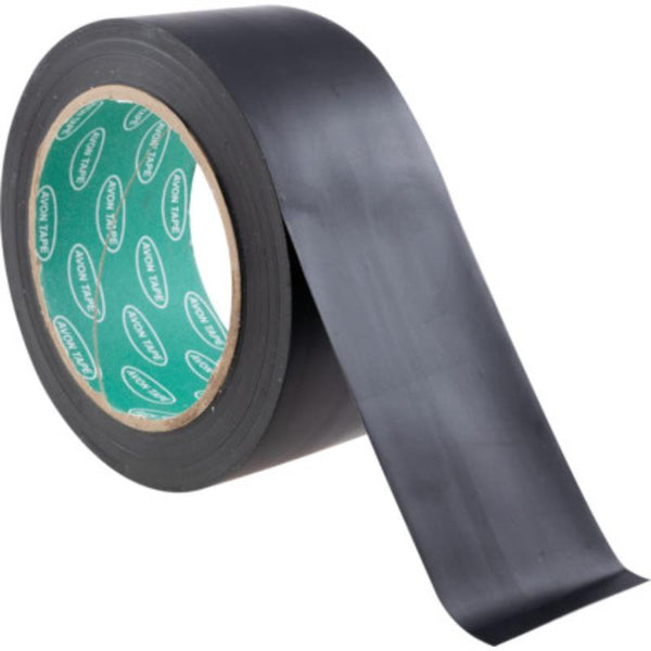Avon 50mm x 33m BLACK HAZARD MARKINGTAPE