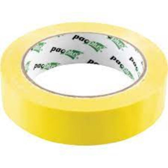 CROMWELL Yellow Vinyl Tape, 25mm x 66m. Strong adhesive tape for packaging, crafting, and home use. AVN9812320K.