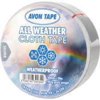 Avon All Weather Silver Duct Tape, 50mm x 50m, Weatherproof Cloth Tape