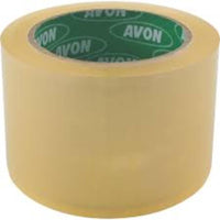 Clear Packaging Tape Roll - 75mm x 66m Low Noise Polypropylene AVON Tape - AVN9815050K