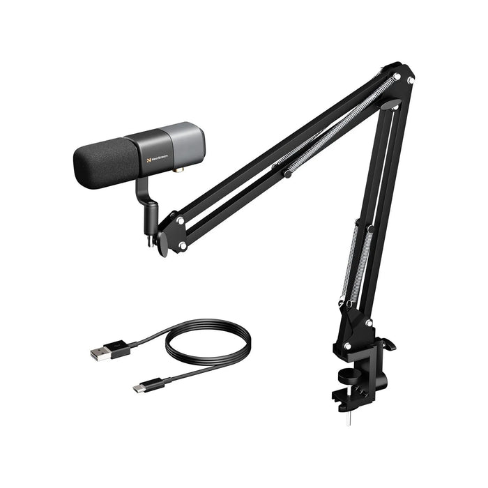 NEARSTREAM PODCAST/STUDIO CONDENSER MICROPHONE WITH METAL BOOM ARM STAND,AW-AM20X