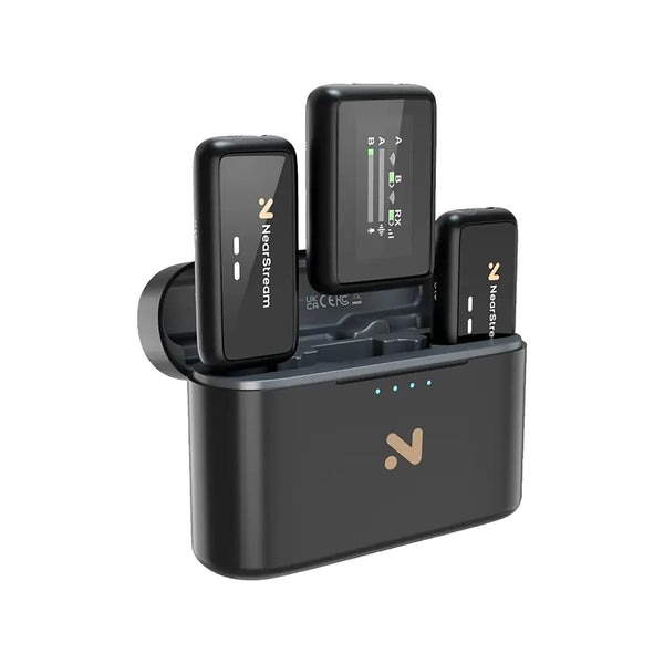 NEARSTREAM AWM20T AI NOISE-CANCELING PREMIUM LAVALIER DUAL WIRELESS MICROPHONES,AW-AWM20T
