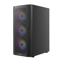 Antec AX20 ATX Gaming Chassis - RGB, Tempered Glass, Black PC Case, High-Airflow Ventilation