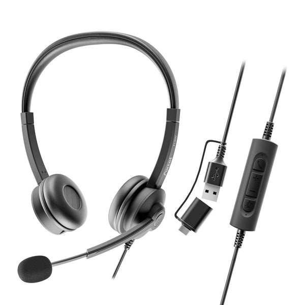 AXTEL USB-C/USB-A B2C STEREO WIRED HEADSET - AXH-FLOWUCDC