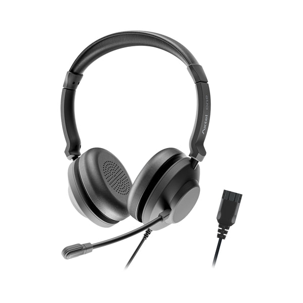 AXTEL ONE QD DUO WIRED HEADSET - AXH-ONEQDD