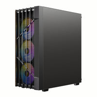 Antec AX63 Wood ARGB ATX Mid Tower Gaming Chassis - Black